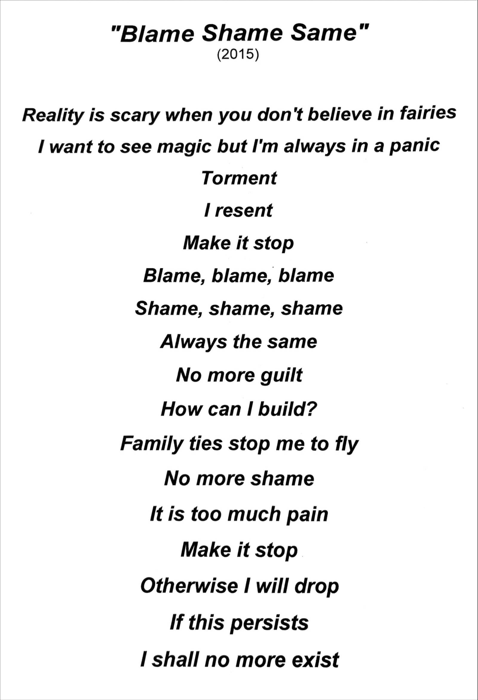 Blame Shame Same - Delphine Boël